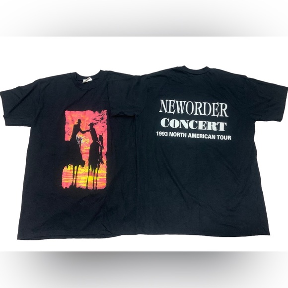 RARE Vintage New Order 1993 North American Tour Regret T-Shirt L Single Stitch - Picture 1 of 7